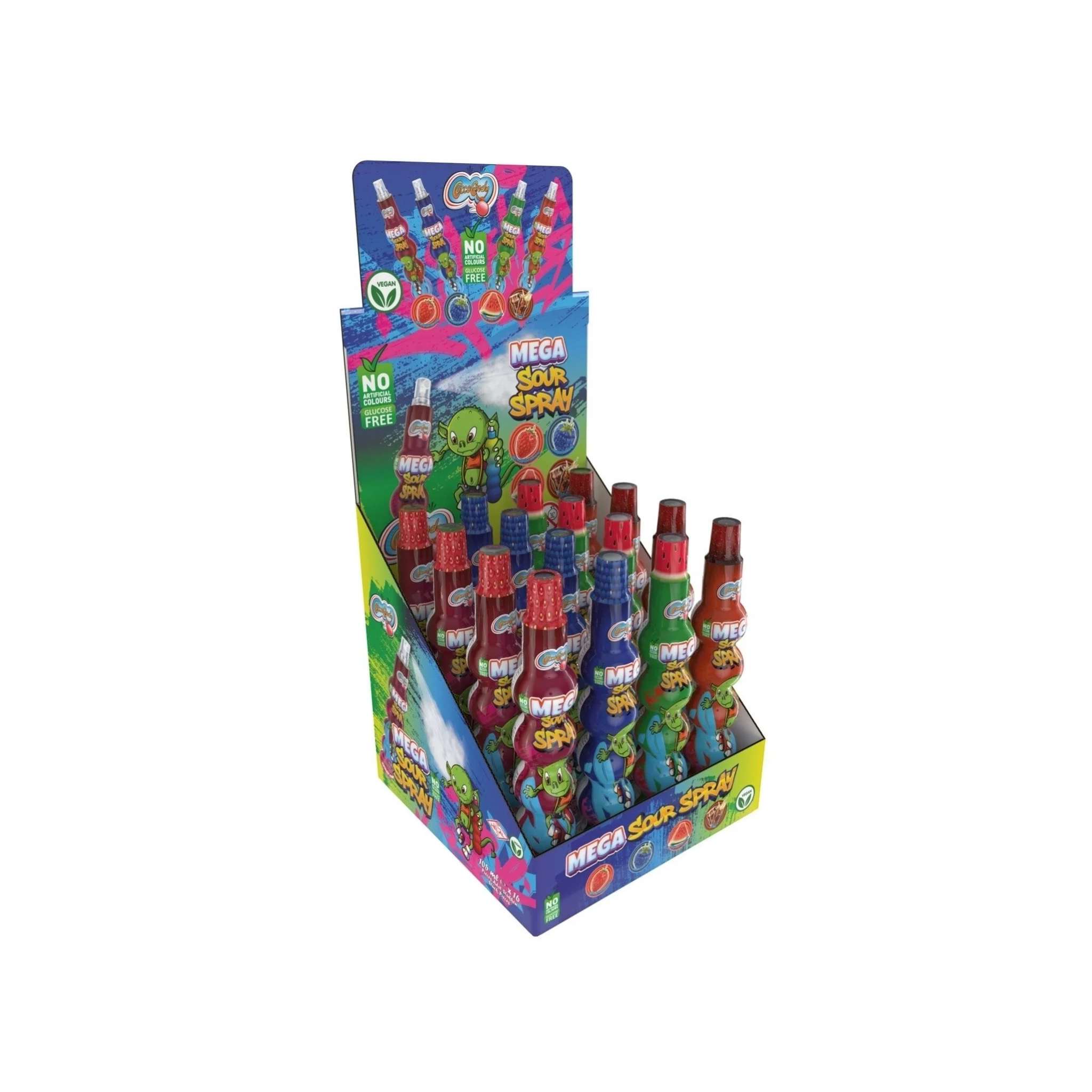 Mega Sour Spray 16pcs - Metro Wholesale SD